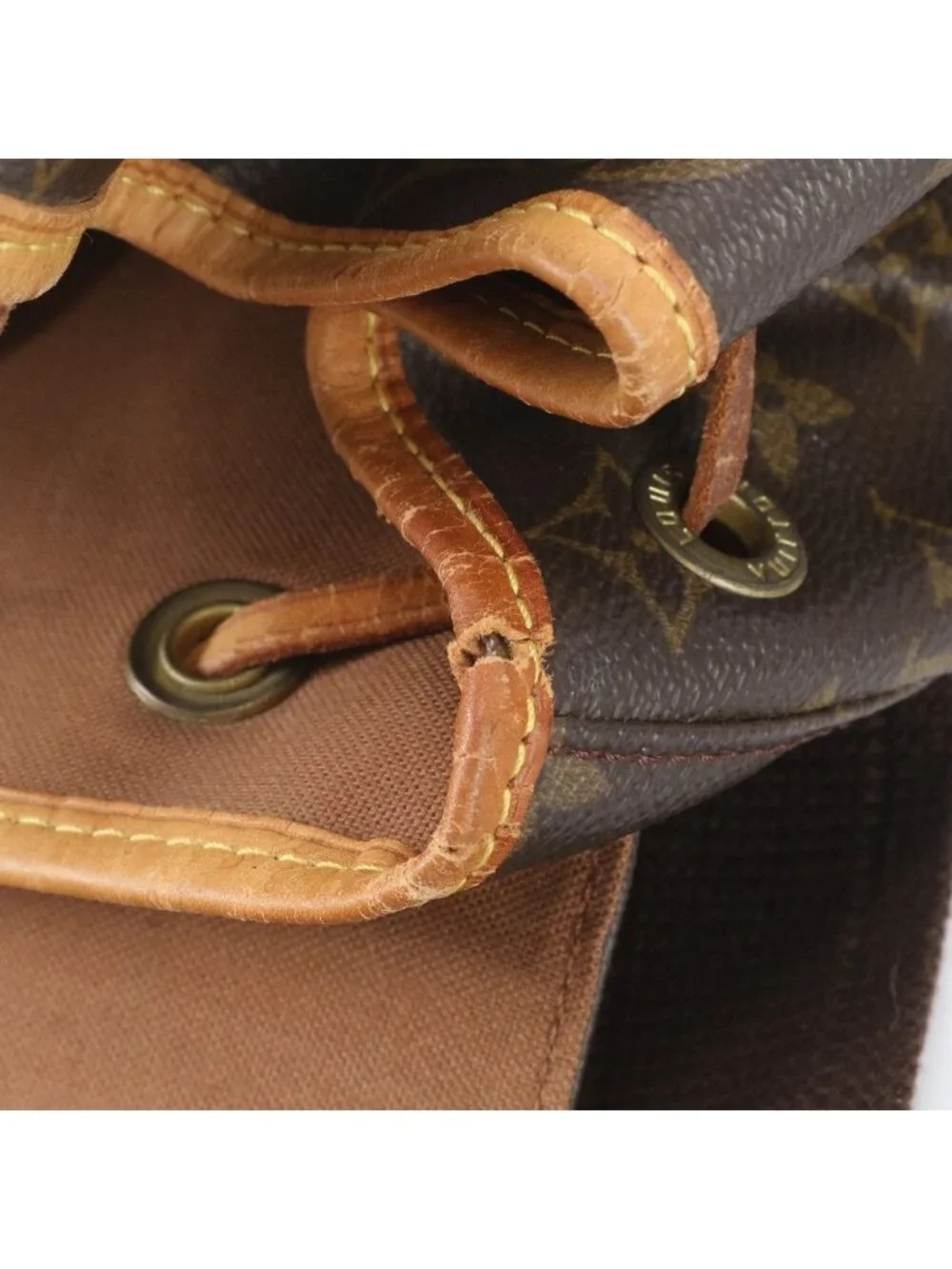 Louis Vuitton Monogram Montsouris GM Leather Backpack Shoulder Bag